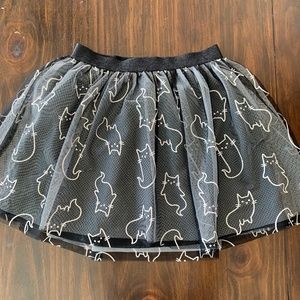 Cat and Jack black and white ghost cat skirt